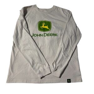 John Deere Logo T-Shirt Men’s Long Sleeve Light beige/Stone Medium